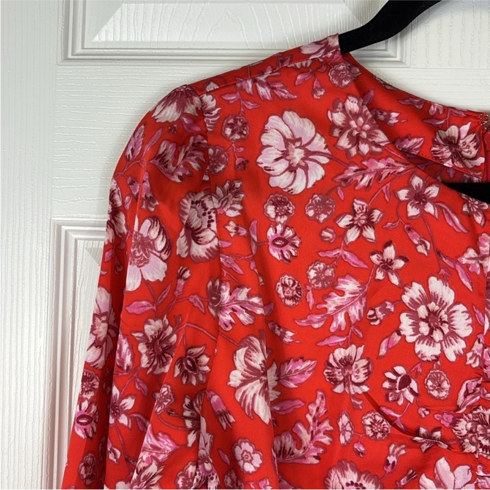 NWT J. Crew featherweight satin midi dress poppy fields sz 6 - Picture 5 of 11
